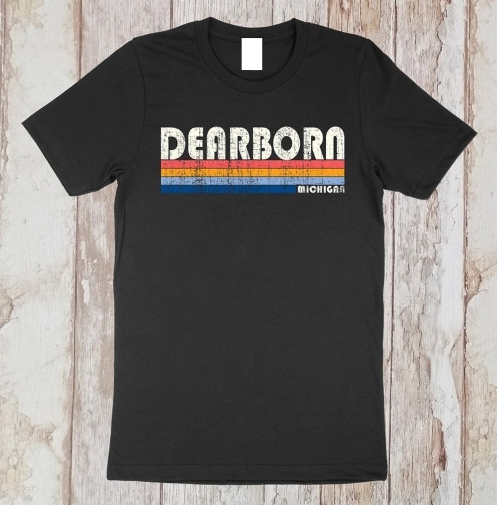 On Sale Now! Retro 70s 80s Style Dearborn Michigan Tshirt